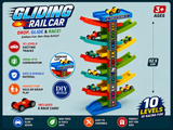 🚗 Gliding Rail Car – 10 Levels Racing Track Toy (DIY Build)