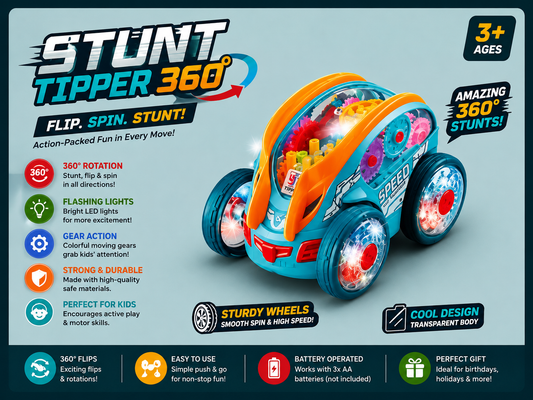 🚗 Stunt Tipper 360° – Ultimate Flip &amp; Spin Toy Car