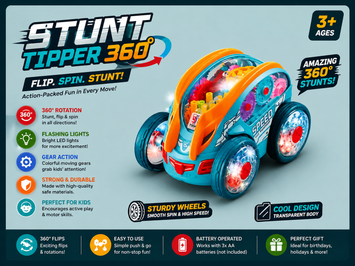 🚗 Stunt Tipper 360° – Ultimate Flip & Spin Toy Car