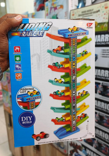 🚗 Gliding Rail Car – 10 Levels Racing Track Toy (DIY Build)