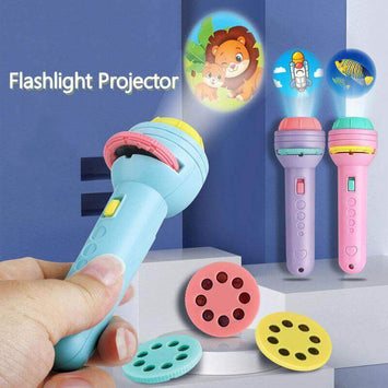 🔦 Flashlight Projection Toy – 2-in-1 Learning Projector for Kids